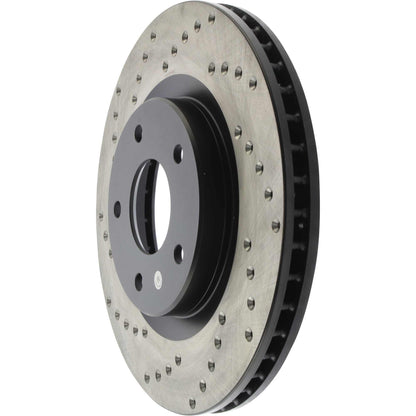 StopTech Sport Cross Drilled Brake Rotor; Front Right