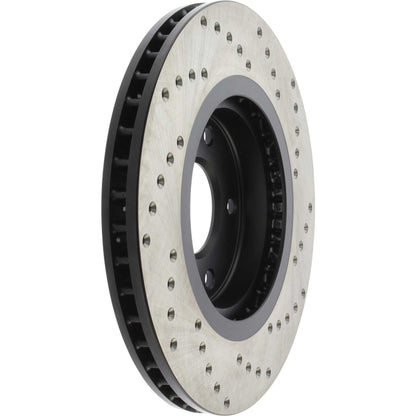 StopTech Sport Cross Drilled Brake Rotor; Front Right