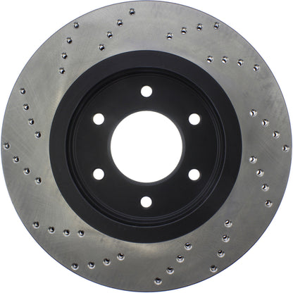 StopTech Sport Cryo Cross Drilled Brake Rotor; Front Left