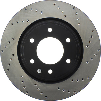 StopTech Sport Cryo Cross Drilled Brake Rotor; Front Left
