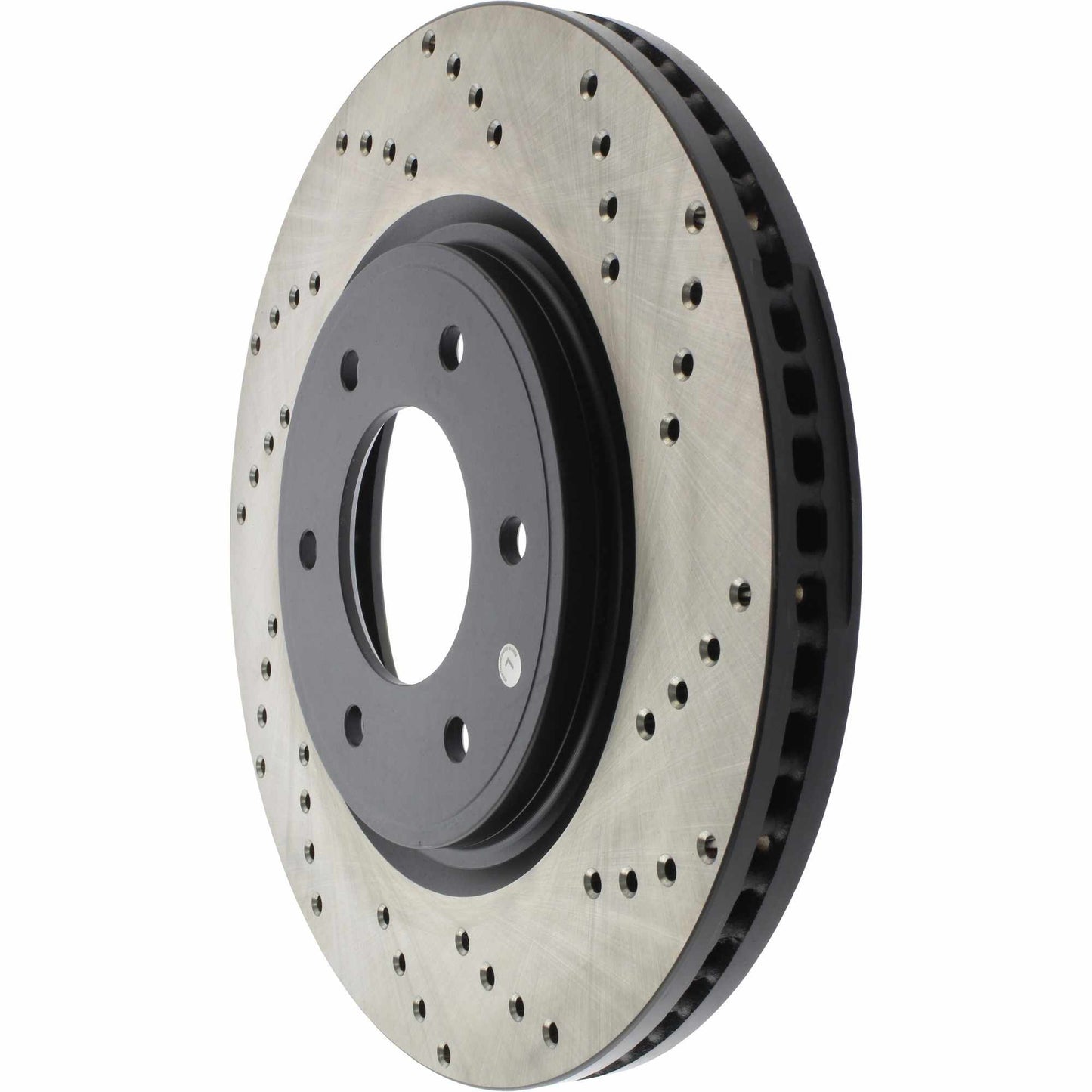 StopTech Sport Cross Drilled Brake Rotor; Front Left