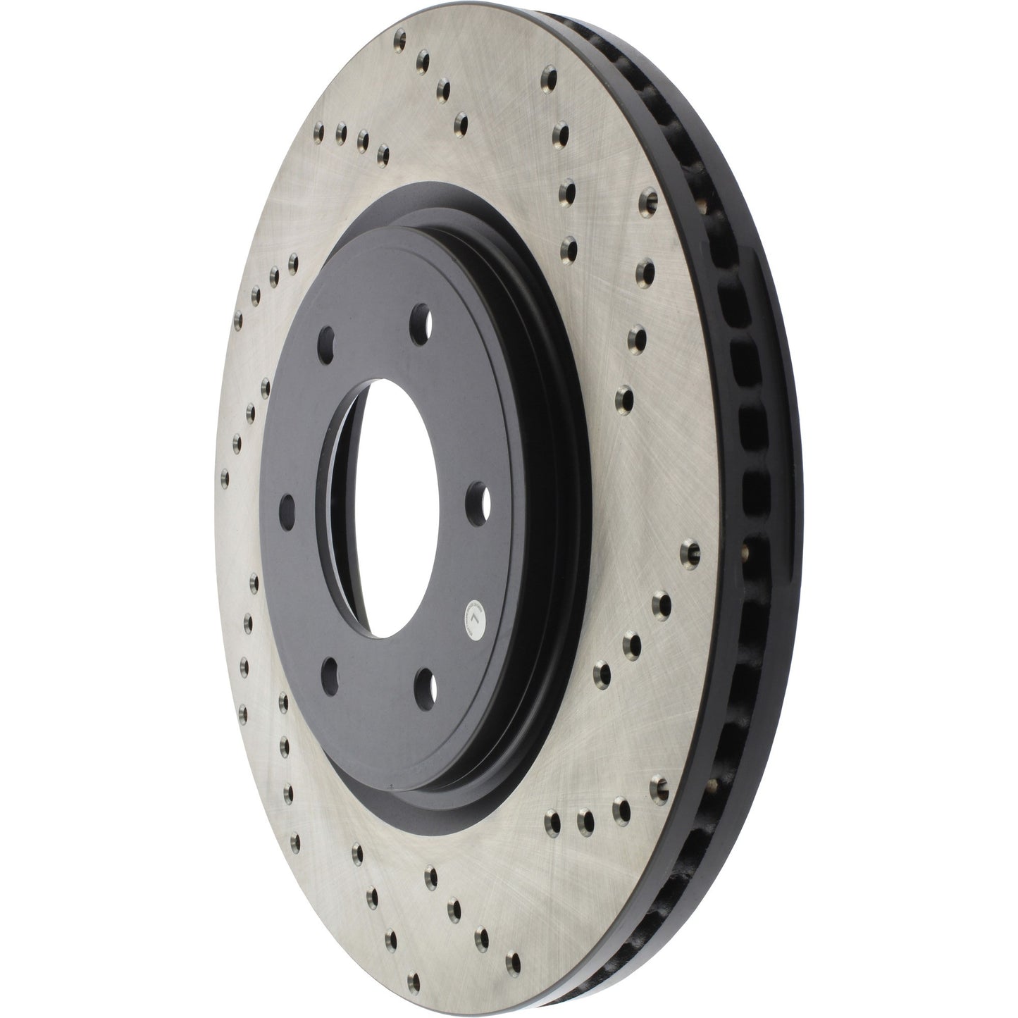 StopTech Sport Cross Drilled Brake Rotor; Front Left