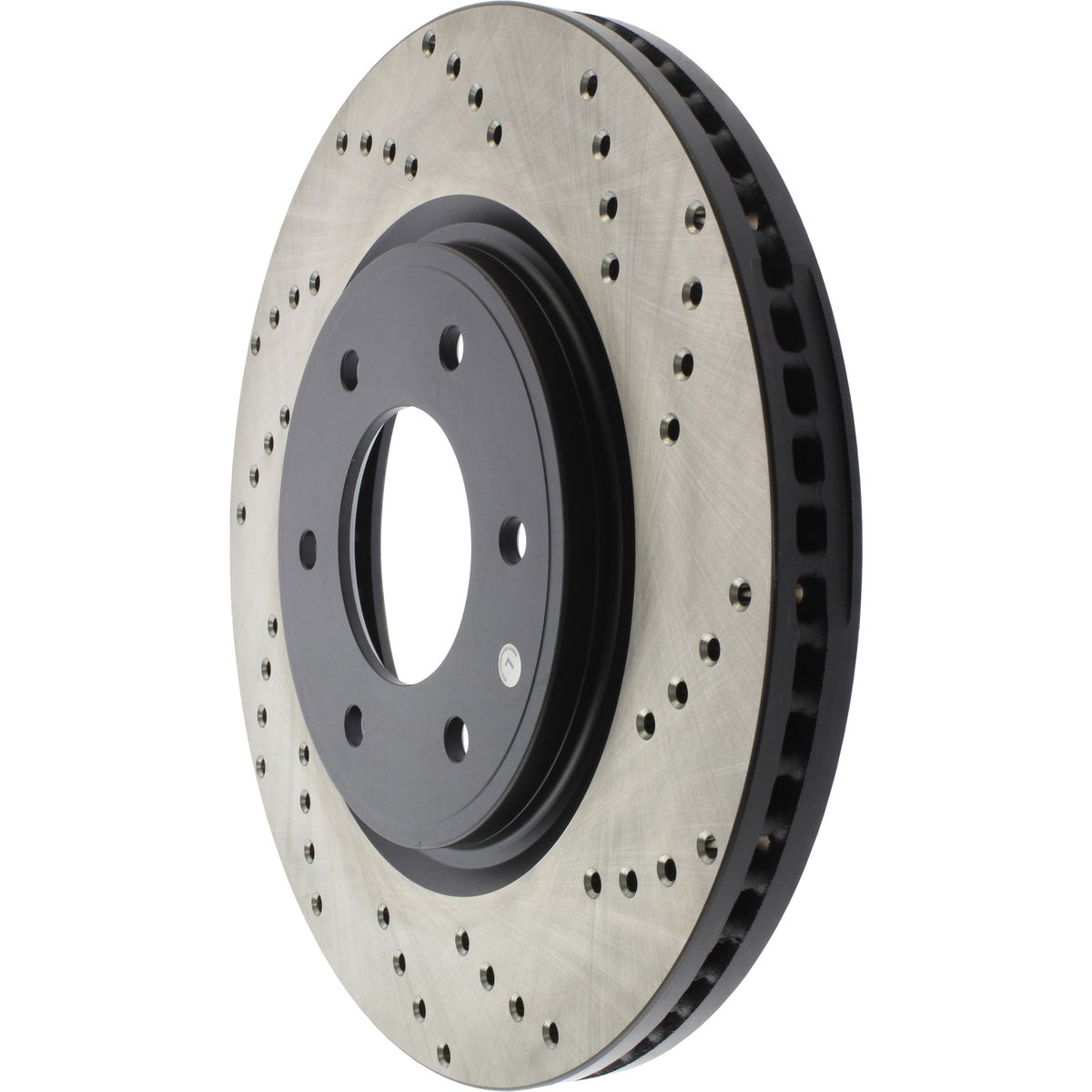 StopTech Sport Cross Drilled Brake Rotor; Front Left