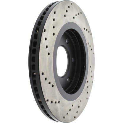 StopTech Sport Cross Drilled Brake Rotor; Front Left