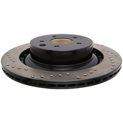 StopTech Sport Cross Drilled Brake Rotor; Rear Right