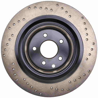 StopTech Sport Cross Drilled Brake Rotor; Rear Right