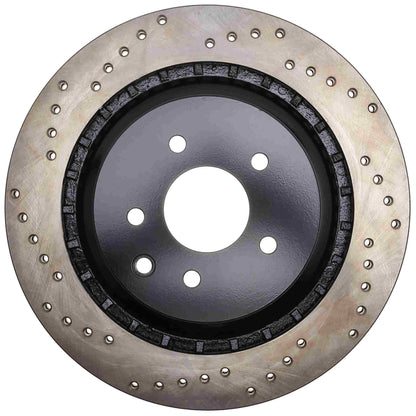 StopTech Sport Cross Drilled Brake Rotor; Rear Right