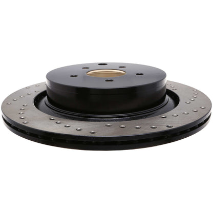 StopTech Sport Cross Drilled Brake Rotor; Rear Left