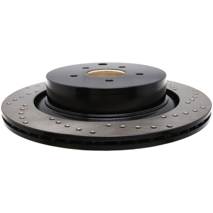 StopTech Sport Cross Drilled Brake Rotor; Rear Left