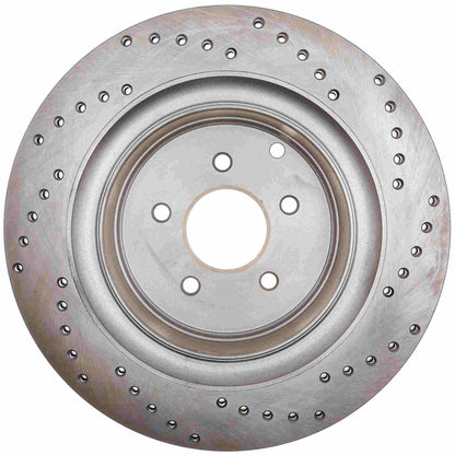 StopTech Sport Cross Drilled Brake Rotor; Rear Right