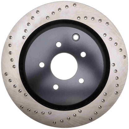 StopTech Sport Cross Drilled Brake Rotor; Rear Right