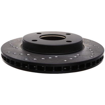 StopTech 07-17 Nissan Versa Cross Drilled Front Right Sport Brake Rotor 128.42106R