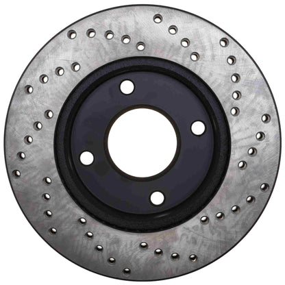 StopTech 07-17 Nissan Versa Cross Drilled Front Right Sport Brake Rotor 128.42106R