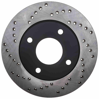 StopTech 07-17 Nissan Versa Cross Drilled Front Right Sport Brake Rotor 128.42106R