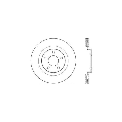 StopTech Sport Cross Drilled Brake Rotor; Front Left