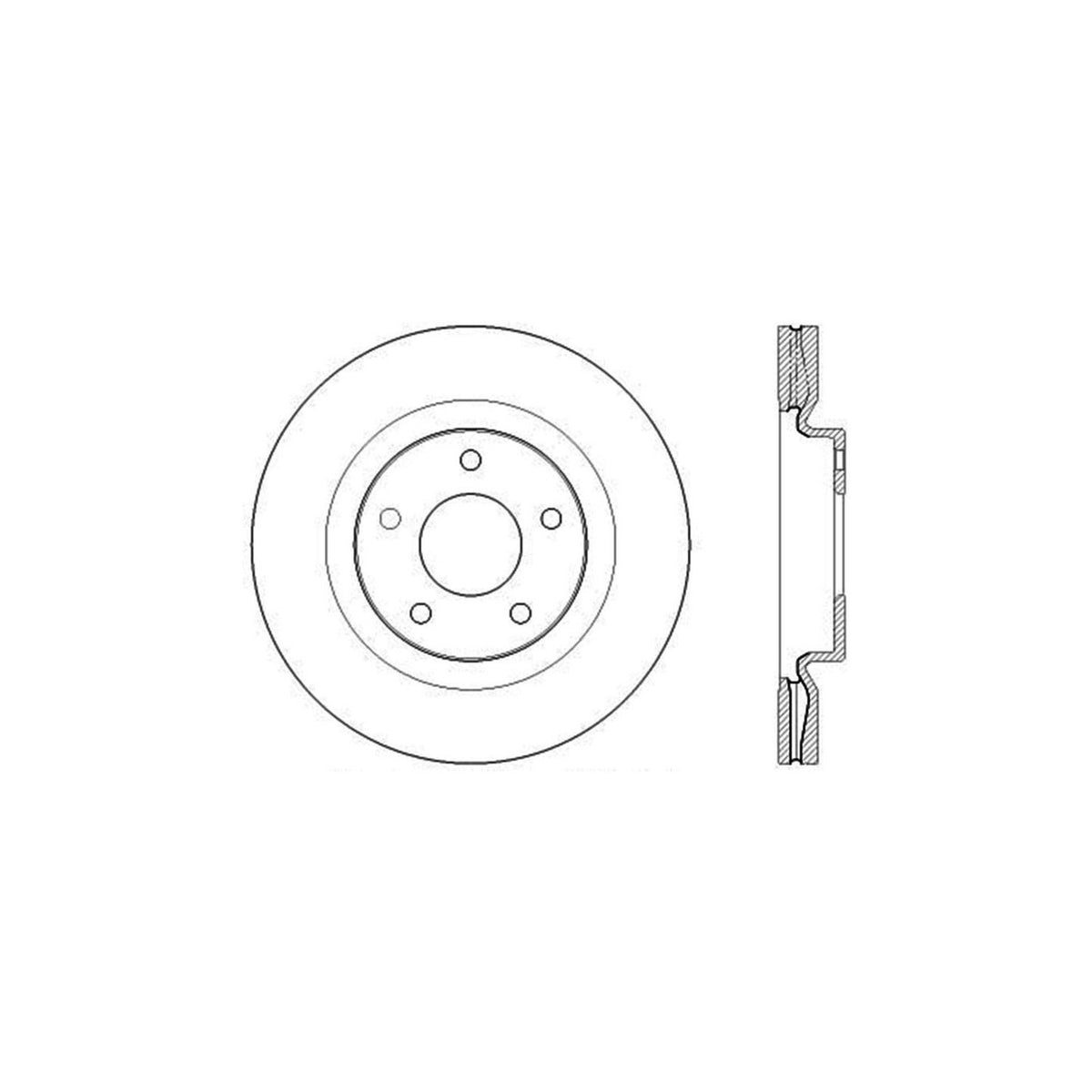 StopTech Sport Cross Drilled Brake Rotor; Front Left