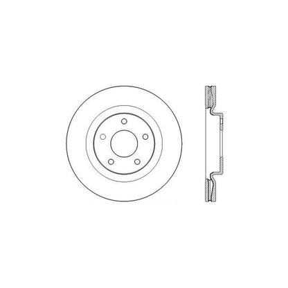 StopTech Sport Cross Drilled Brake Rotor; Front Left