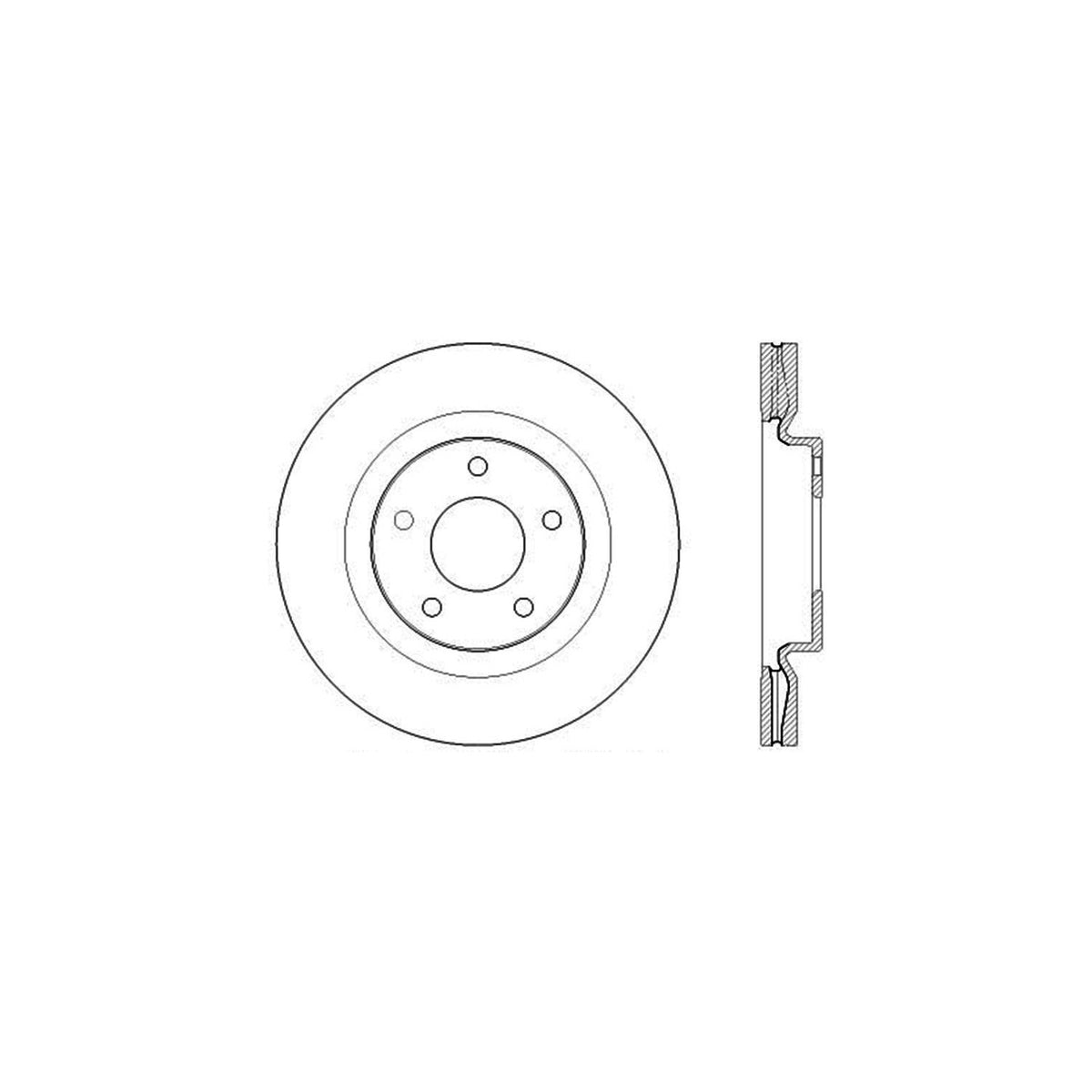 StopTech Sport Cross Drilled Brake Rotor; Front Right