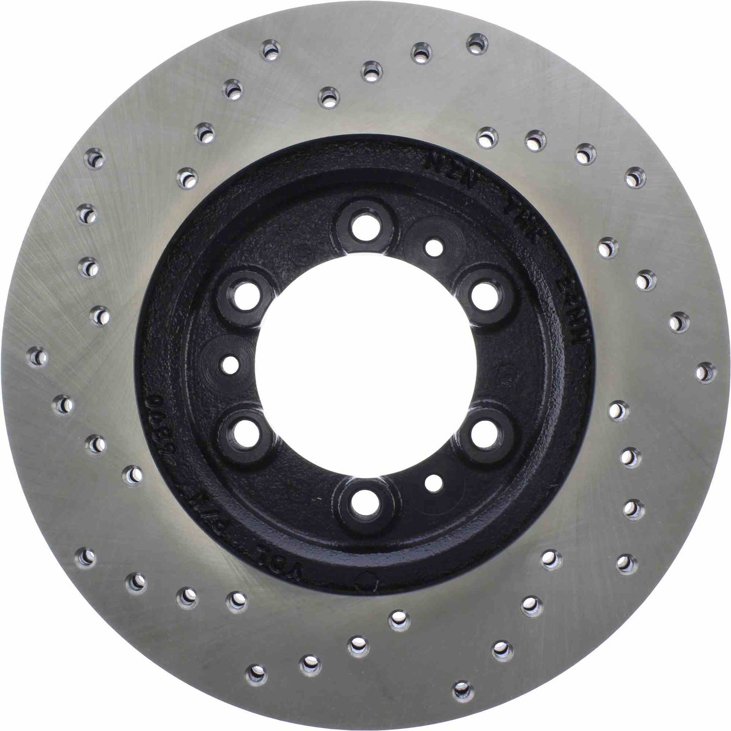 StopTech Sport Cross Drilled Brake Rotor; Front Left