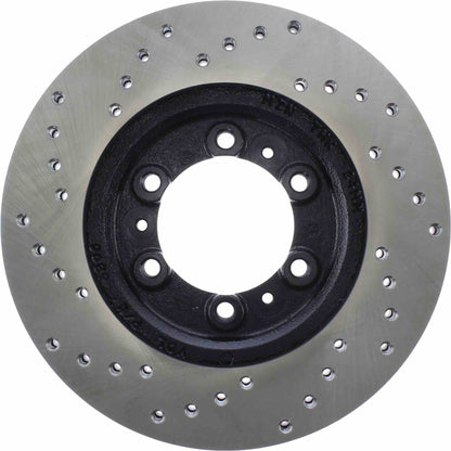 StopTech Sport Cross Drilled Brake Rotor; Front Left