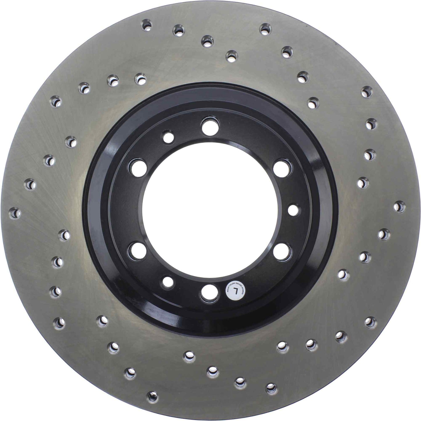 StopTech Sport Cross Drilled Brake Rotor; Front Left