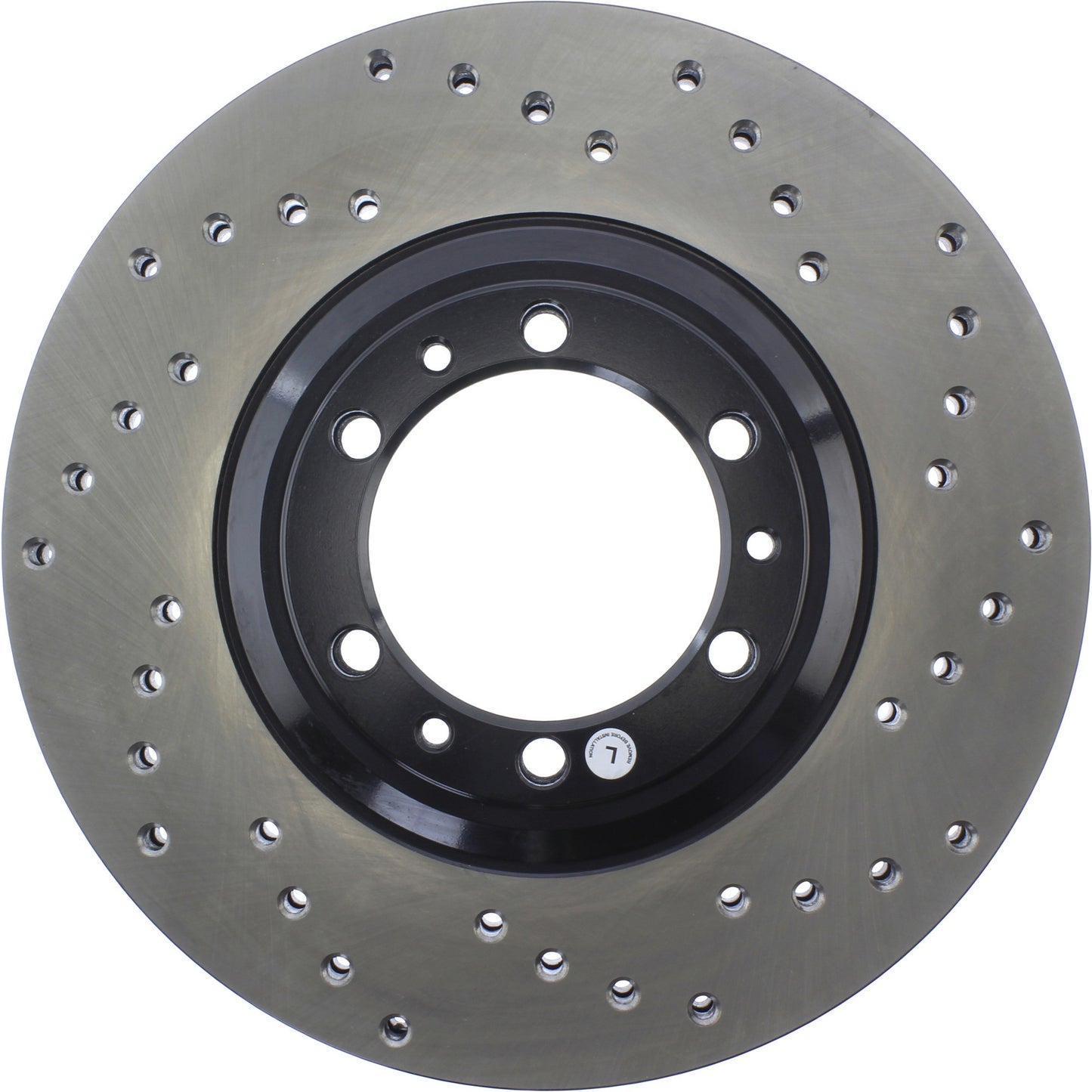 StopTech Sport Cross Drilled Brake Rotor; Front Left
