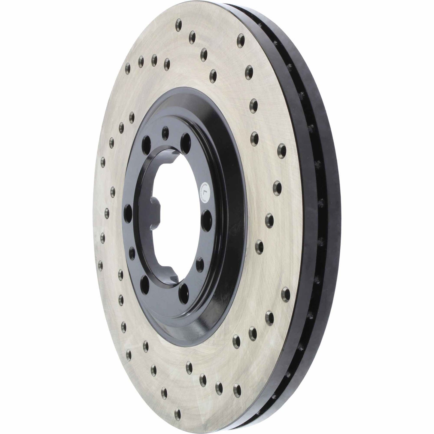 StopTech Sport Cross Drilled Brake Rotor; Front Left