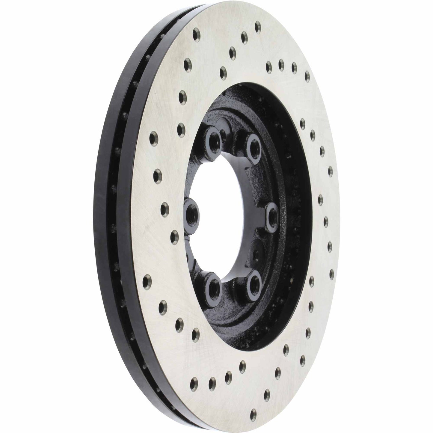 StopTech Sport Cross Drilled Brake Rotor; Front Left