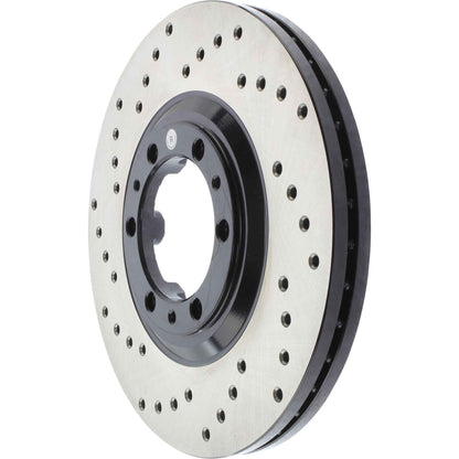 StopTech Sport Cross Drilled Brake Rotor; Front Right