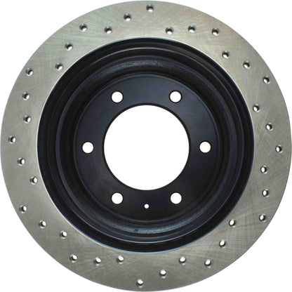 StopTech Sport Cross Drilled Brake Rotor; Rear Left