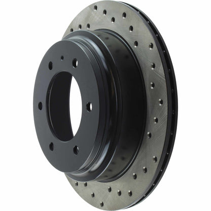 StopTech Sport Cross Drilled Brake Rotor; Rear Left