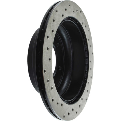 StopTech Sport Cross Drilled Brake Rotor; Rear Left