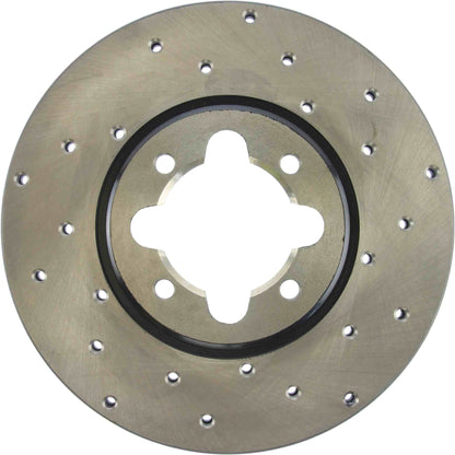 StopTech Sport Cross Drilled Brake Rotor; Front Left