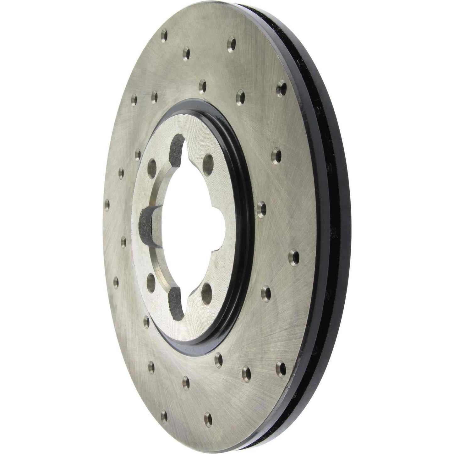StopTech Sport Cross Drilled Brake Rotor; Front Left