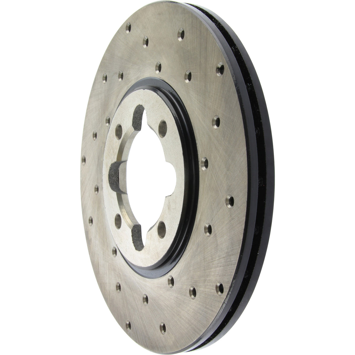 StopTech Sport Cross Drilled Brake Rotor; Front Left