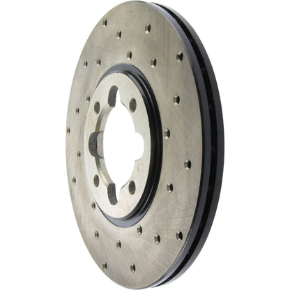 StopTech Sport Cross Drilled Brake Rotor; Front Left