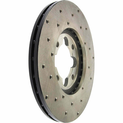 StopTech Sport Cross Drilled Brake Rotor; Front Left