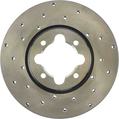 StopTech Sport Cross Drilled Brake Rotor; Front Right