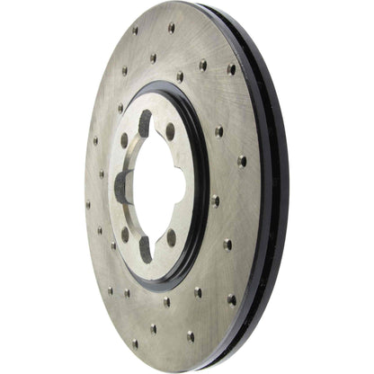 StopTech Sport Cross Drilled Brake Rotor; Front Right