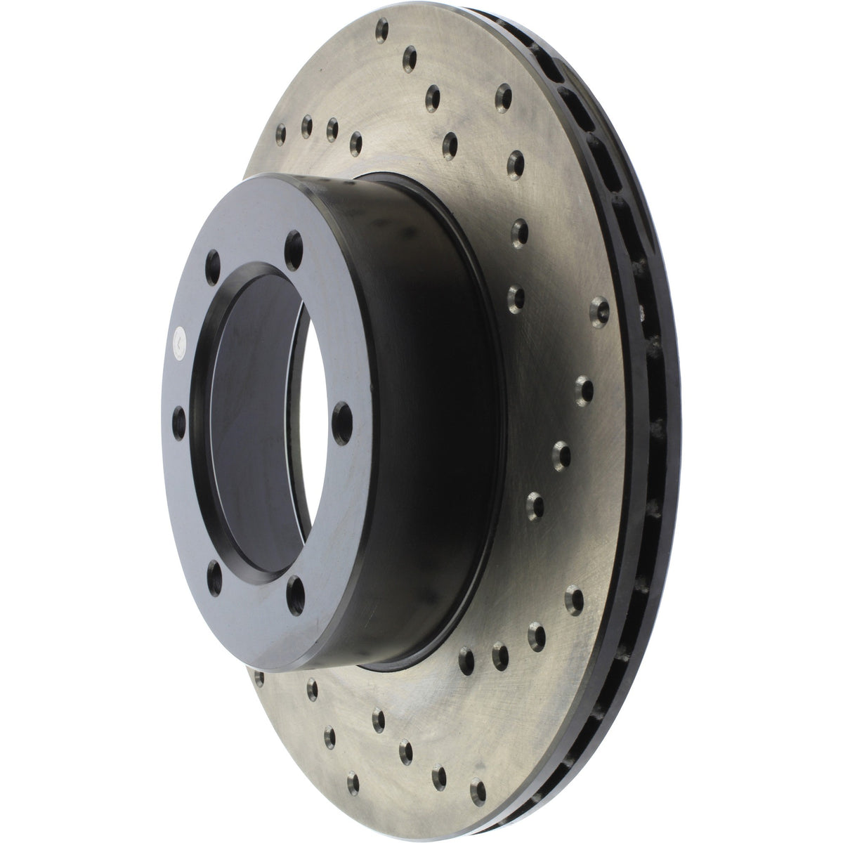 StopTech Sport Cross Drilled Brake Rotor; Front Left