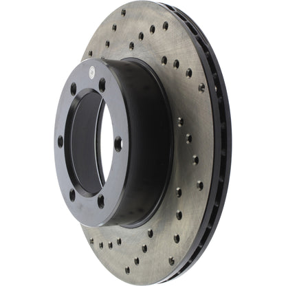StopTech Sport Cross Drilled Brake Rotor; Front Right