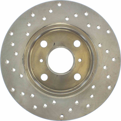 StopTech Sport Cross Drilled Brake Rotor; Rear Left