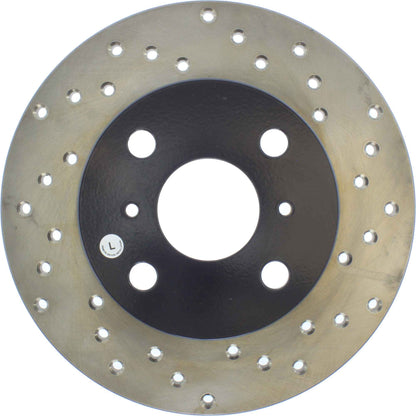 StopTech Sport Cross Drilled Brake Rotor; Rear Left