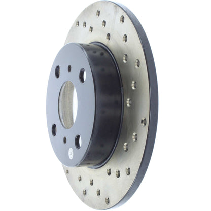 StopTech Sport Cross Drilled Brake Rotor; Rear Left