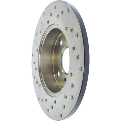 StopTech Sport Cross Drilled Brake Rotor; Rear Left