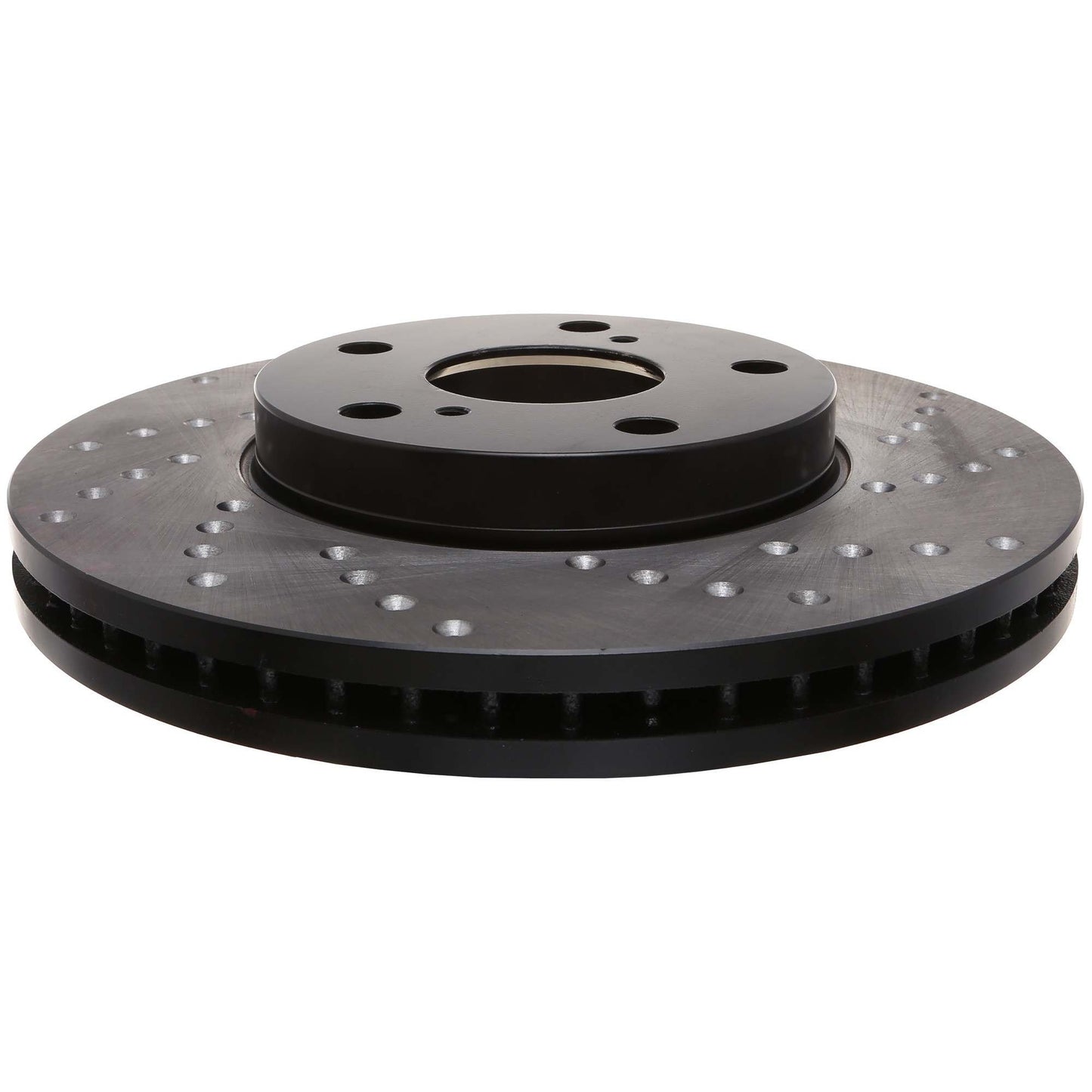 StopTech Sport Cross Drilled Brake Rotor; Front Left
