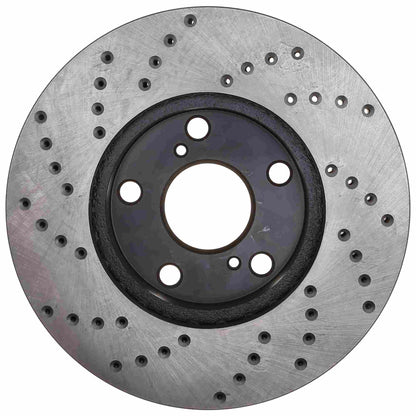 StopTech Sport Cross Drilled Brake Rotor; Front Left