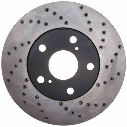 StopTech Sport Cross Drilled Brake Rotor; Front Left