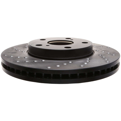 StopTech Sport Cross Drilled Brake Rotor; Front Right