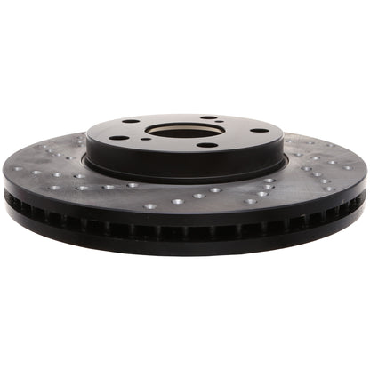 StopTech Sport Cross Drilled Brake Rotor; Front Right